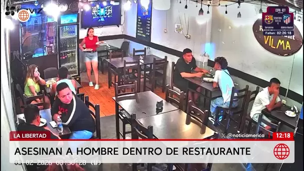 Asesinan a hombre dentro de un restaurante en La Libertad. Foto: América Noticias