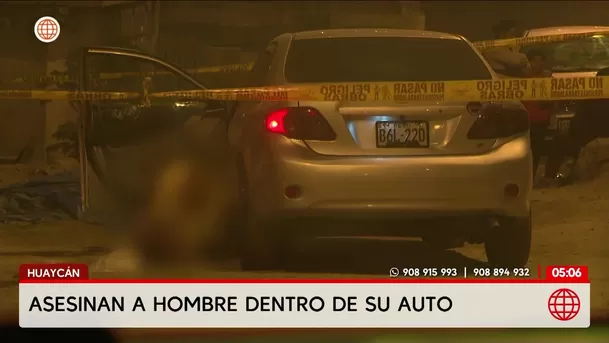 Asesinan a hombre dentro de su auto en Huaycán. Foto: América Noticias Asesinan a hombre dentro de su auto en Huaycán. Foto: América Noticias