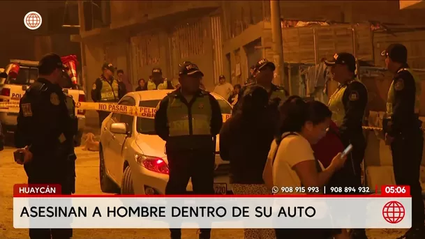Asesinan a hombre dentro de su auto en Huaycán. Foto: América Noticias Asesinan a hombre dentro de su auto en Huaycán. Foto: América Noticias