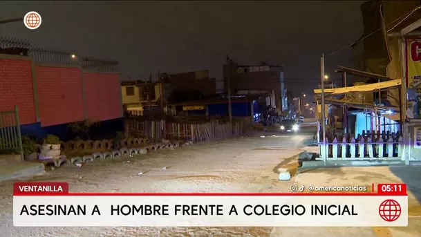 Asesinan a un hombre frente a colegio inicial en Ventanilla. Foto: América Noticias