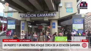 Asesinan a un hombre frente a la estación Gamarra en La Victoria. Foto y video: América Noticias