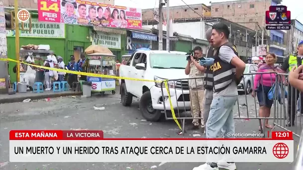 Asesinan a un hombre frente a la estación Gamarra en La Victoria. Foto: América Noticias