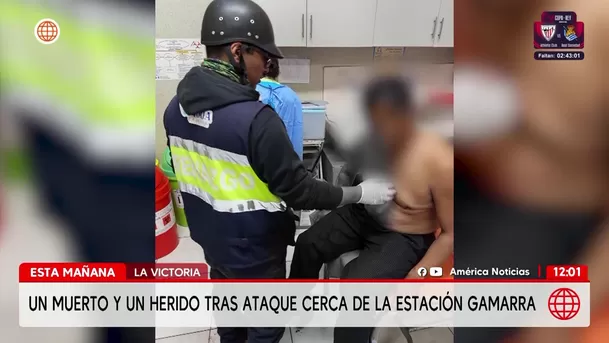 Asesinan a un hombre frente a la estación Gamarra en La Victoria. Foto: América Noticias