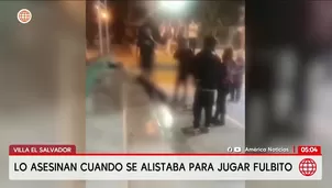 Asesinan a un hombre en losa deportiva de Villa El Salvador. Foto y video: América Noticias