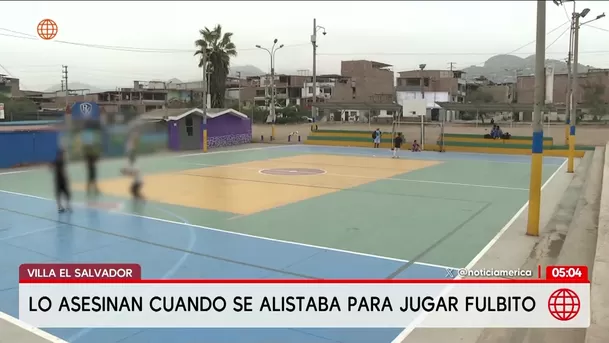 Asesinan a un hombre en losa deportiva de Villa El Salvador. Foto: América Noticias