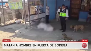 Asesinan a José David Rojas Hernández en puerta de bodega en Surco. Foto y video: América Noticias