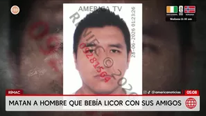 Asesinan a un hombre que bebía licor en el Rímac. Foto y video: América Noticias