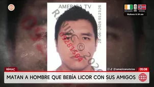Asesinan a un hombre que bebía licor en el Rímac. Foto y video: América Noticias