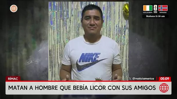 Asesinan a un hombre que bebía licor en el Rímac. Foto: América Noticias