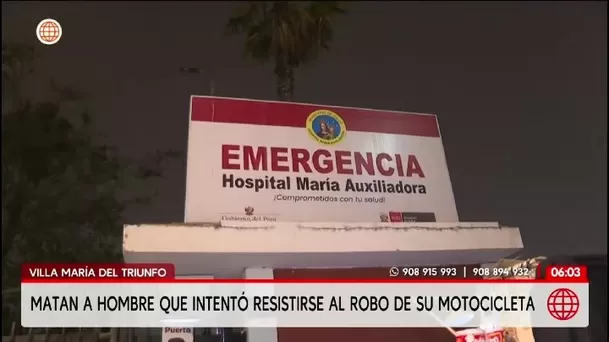 Asesinan a hombre por robo de moto en VMT/ América Noticias