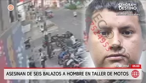 Asesinan a hombre de seis balazos en taller de motos en San Juan de Lurigancho. Foto y video: America Noticias