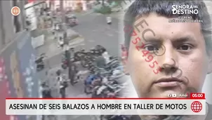 Asesinan a hombre de seis balazos en taller de motos en San Juan de Lurigancho. Foto y video: America Noticias