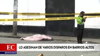 Asesinan a hombre de varios disparos en Barrios Altos 