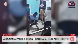 Asesinan a un hombre y hieren a su hijo en Santa Anita. Foto y video: América Noticias