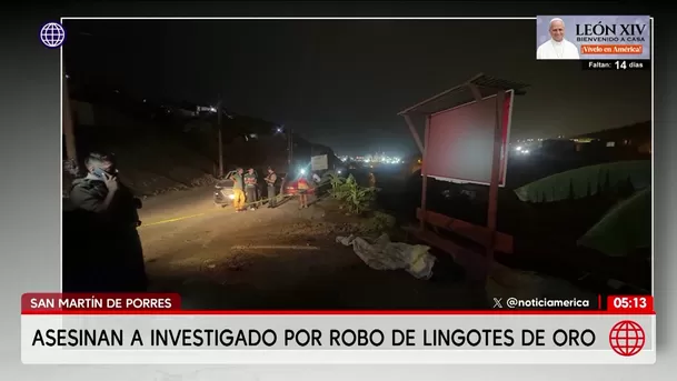 Asesinan a investigado por robo de lingotes de oro. Foto: América Noticias Asesinan a investigado por robo de lingotes de oro. Foto: América Noticias