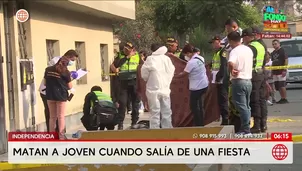 Asesinan a joven de 25 años tras salir de fiesta en Independencia. Foto y video: América Noticias