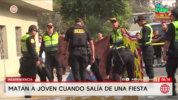 Asesinan a joven de 25 años tras salir de fiesta en Independencia. Foto: América Noticias Asesinan a joven de 25 años tras salir de fiesta en Independencia. Foto: América Noticias