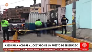 Asesinan a joven al lado de puesto de Serenazgo en Lima. Foto y video: América Noticias