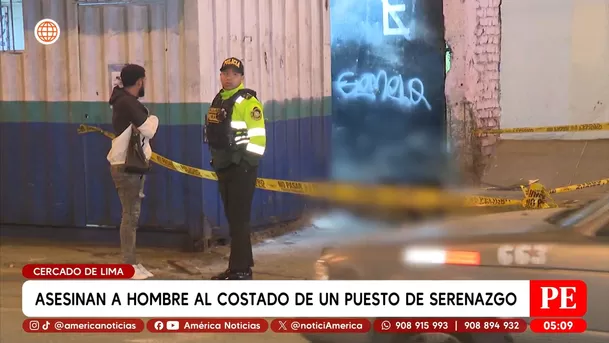 Asesinan a joven al lado de puesto de Serenazgo en Lima. Foto: América Noticias