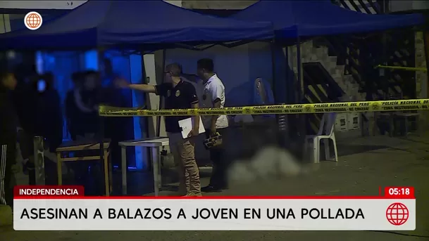 Asesinan a un joven en una pollada en Independencia. Foto: América Noticias Asesinan a un joven en una pollada en Independencia. Foto: América Noticias