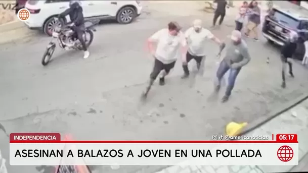 Asesinan a un joven en una pollada en Independencia. Foto: América Noticias Asesinan a un joven en una pollada en Independencia. Foto: América Noticias