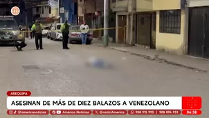 Asesinan de más de diez balazos a venezolano en Arequipa. Foto y video: América Noticias