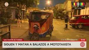 Asesinan a mototaxista a balazos en San Martín de Porres. Foto y video: América Noticias