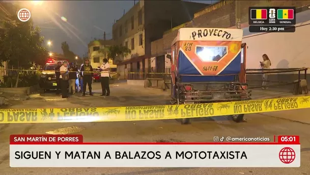 Asesinan a mototaxista a balazos en San Martín de Porres. Foto: América Noticias Asesinan a mototaxista a balazos en San Martín de Porres. Foto: América Noticias