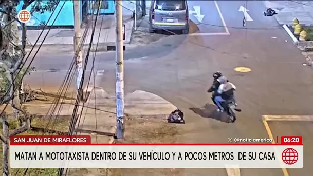 Asesinan a mototaxista cerca de su casa en San Juan de Miraflores. Foto: América Noticias Asesinan a mototaxista cerca de su casa en San Juan de Miraflores. Foto: América Noticias