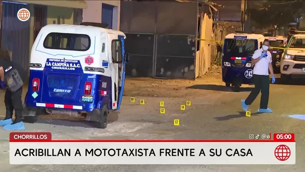 Asesinan a mototaxista de 27 disparos frente a su casa en Chorrillos. Foto: América Noticias