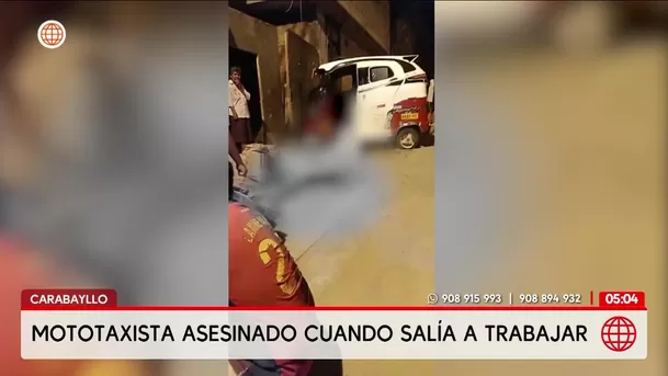 Asesinan a mototaxista frente a su casa en Carabayllo. Foto: América Noticias