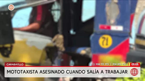 Asesinan a mototaxista frente a su casa en Carabayllo. Foto: América Noticias