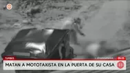 Asesinan a mototaxista frente a su vivienda en Tumbes