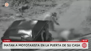 Asesinan a mototaxista frente a su vivienda en Tumbes. Foto y video: América Noticias