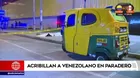 Asesinan a mototaxista en un paradero de San Juan de Miraflores