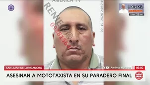 Asesinan a mototaxista en San Juan de Lurigancho. Foto y video: América Noticias