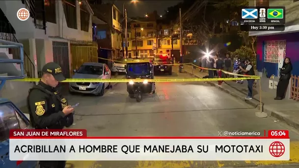 Asesinan a un mototaxista en San Juan de Miraflores. Foto: América Noticias Asesinan a un mototaxista en San Juan de Miraflores. Foto: América Noticias