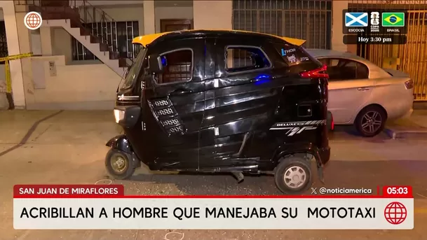 Asesinan a un mototaxista en San Juan de Miraflores. Foto: América Noticias Asesinan a un mototaxista en San Juan de Miraflores. Foto: América Noticias