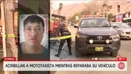 Asesinan a mototaxista en taller mecánico de Comas