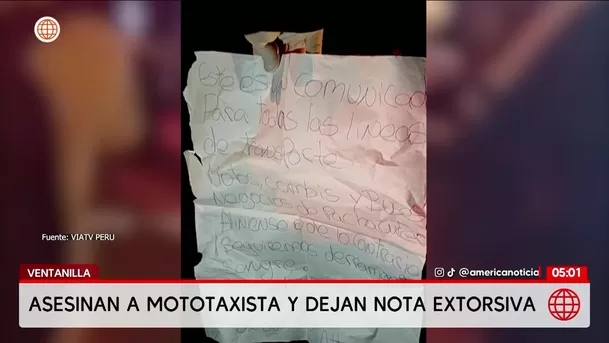 Asesinan a mototaxista en Ventanilla. Foto: América Noticias