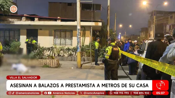 Asesinan a balazos a prestamista cerca de su casa en Villa El Salvador. Foto: América Noticias