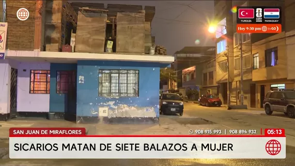Asesinan a mujer en San Juan de Miraflores. Foto: América Noticias
