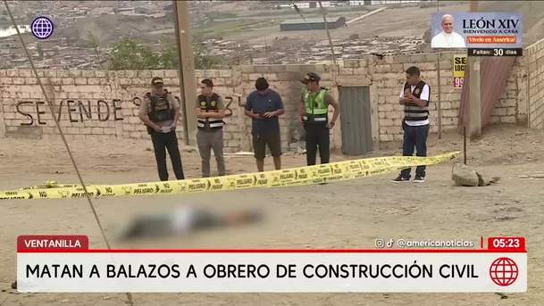 Asesinan a obrero de construcción civil en Ventanilla. Foto: América Noticias Asesinan a obrero de construcción civil en Ventanilla. Foto: América Noticias