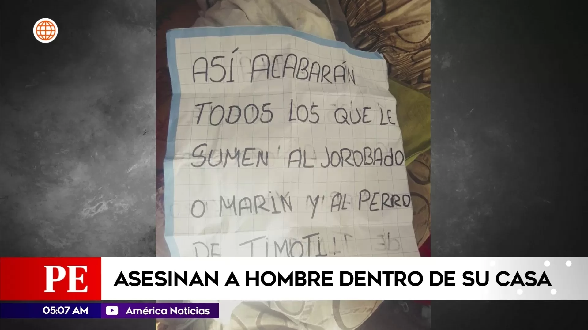 Asesinan a hombre dentro de su casa en Comas. Foto: América Noticias