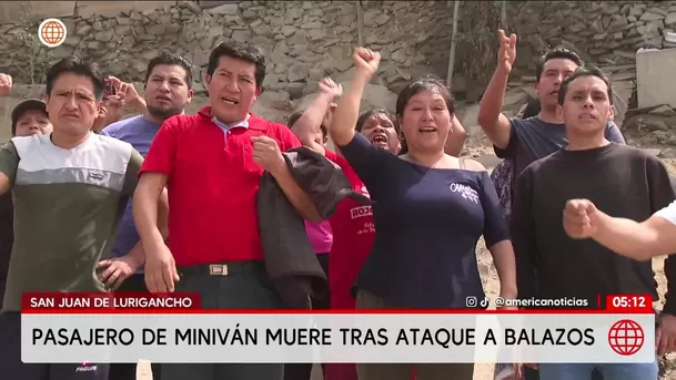 Asesinan a pasajero de miniván en San Juan de Lurigancho. Foto: América Noticias