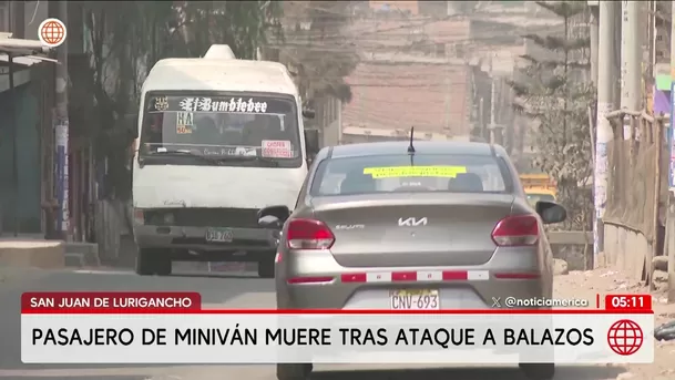 Asesinan a pasajero de miniván en San Juan de Lurigancho. Foto: América Noticias