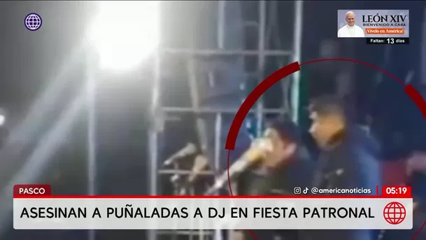 Asesinan a puñaladas a un DJ durante fiesta en Pasco. Foto: América Noticias