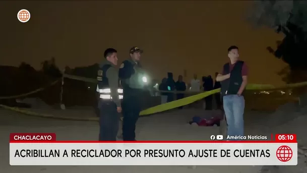 Asesinan a reciclador de 28 años a balazos en Chaclacayo. Foto: América Noticias Asesinan a reciclador de 28 años a balazos en Chaclacayo. Foto: América Noticias