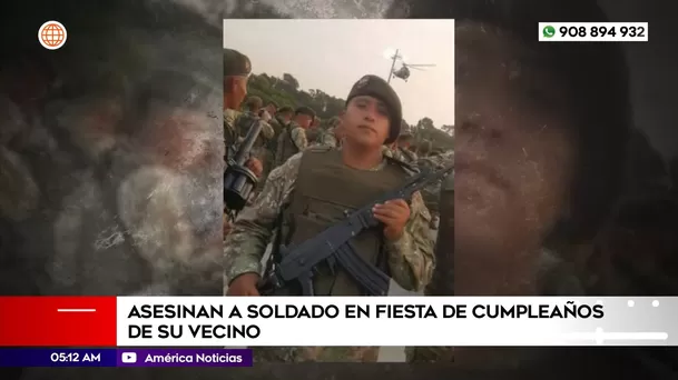 Asesinan a soldado en fiesta de cumpleaños de su vecino en San Martín de Porres. Foto: América Noticias