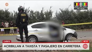 Asesinan a taxista y pasajero a balazos en Cañete. Foto y video: América Noticias